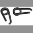 Throw Bearing Clips, Spring Loaded Coil, Pair