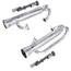 Headers, Chromed, Twin Megaduals, w/ Inserts, 2 Pc.