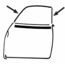 Windshield Pillar to Roof & Qtr Glass Vertical Seals, Ghia Sedan 67-71, 4 Pc.