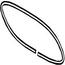 Chrome Molding Trim, Polished Aluminum for Rear Window Seal, Sedan, 53-57