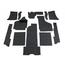 Carpet, Ghia Conv., 20 Pc. w/ Footrest, Black, 69-74
