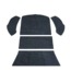 Carpet, Rear, Sedan, 5pc. Black Loop, 73-77