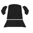 Carpet, Rear, Conv., Black Loop, 73-79