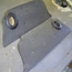 Kick Panels, Under Rear Seat, w/ Deco Grommets, Sedan, Blk., 66-77, Used German, 2 Pc.