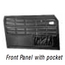 Door Panels, w/ Pockets, Front Only, Black, Ghia 64-74, 2 Pc.