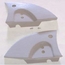Hinge Covers, Top Frame, Inside Quarters, White Plastic L/R, 68-79, 2 Pc.