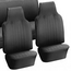 Seat Cover, Front Only, Sedan/Conv., Black Bsk. Wv., 68-69