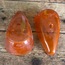 Turn Signal Lens, Amber Front, L&R, 64-67, Nos German, Pair
