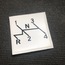 Sticker, Shift Pattern 4- Speed, Black Print on White Backing for Dash or Ash Tray